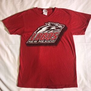 New Mexico Lobos Big Logo red T-shirt Men's Size Small NCAA Basketball